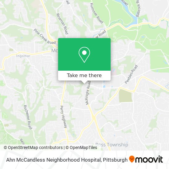 Ahn McCandless Neighborhood Hospital map