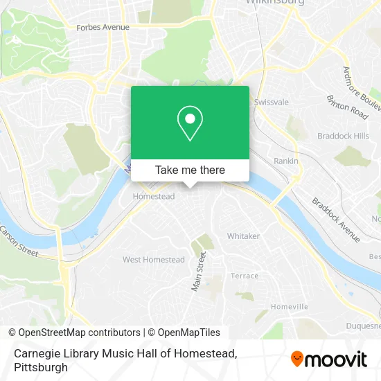 Mapa de Carnegie Library Music Hall of Homestead
