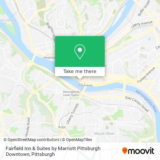 Fairfield Inn & Suites by Marriott Pittsburgh Downtown map