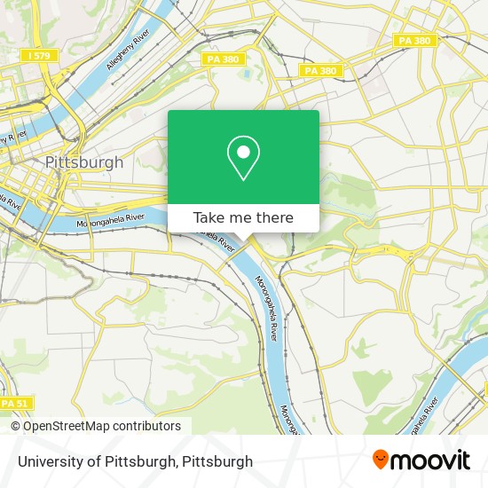 University of Pittsburgh map