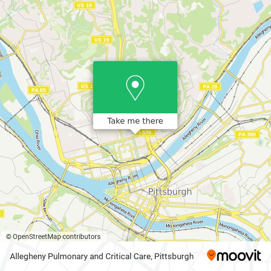 Mapa de Allegheny Pulmonary and Critical Care