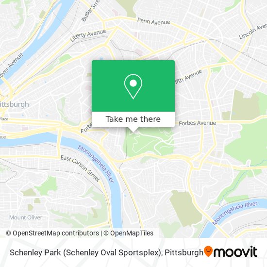 Schenley Park (Schenley Oval Sportsplex) map