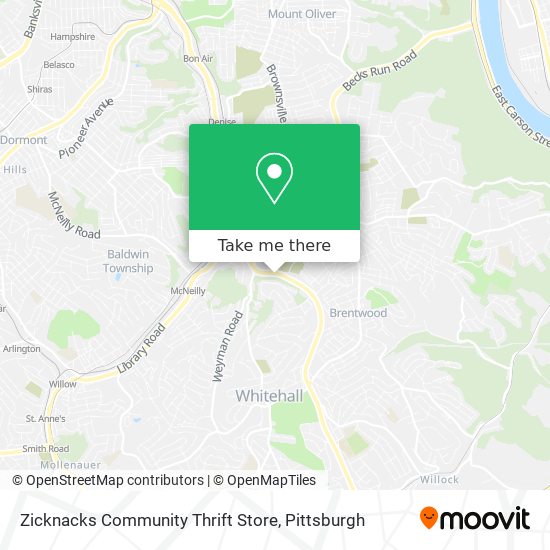 Zicknacks Community Thrift Store map