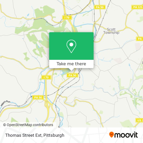 Mapa de Thomas Street Ext