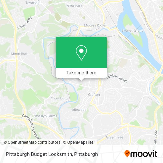 Mapa de Pittsburgh Budget Locksmith