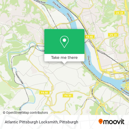 Mapa de Atlantic Pittsburgh Locksmith