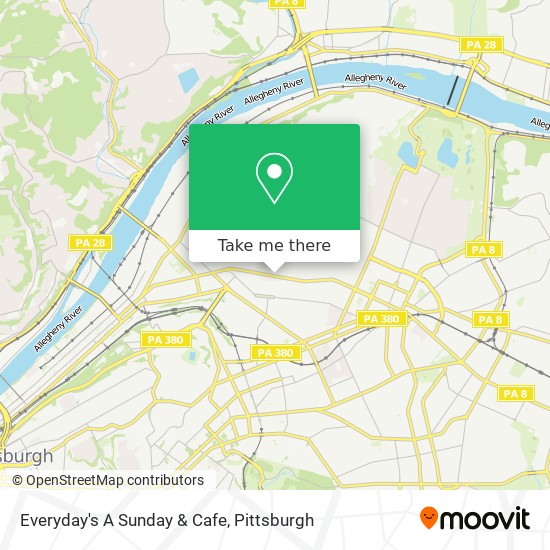 Mapa de Everyday's A Sunday & Cafe