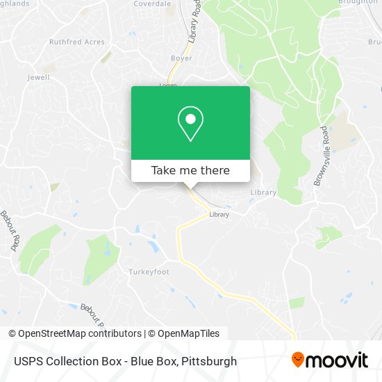 USPS Collection Box - Blue Box map