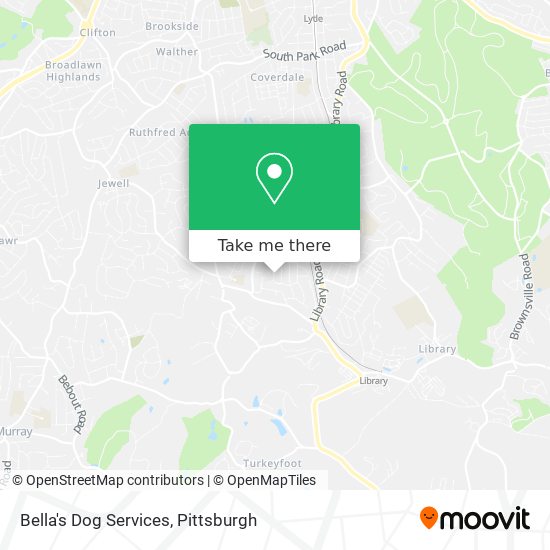 Mapa de Bella's Dog Services