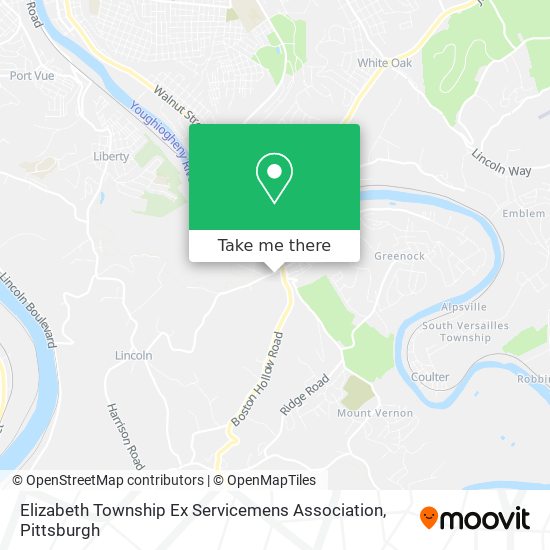 Mapa de Elizabeth Township Ex Servicemens Association
