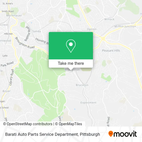 Barati Auto Parts Service Department map