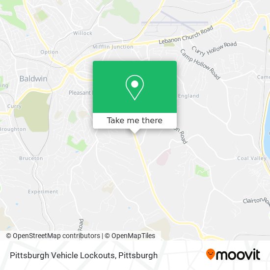 Pittsburgh Vehicle Lockouts map