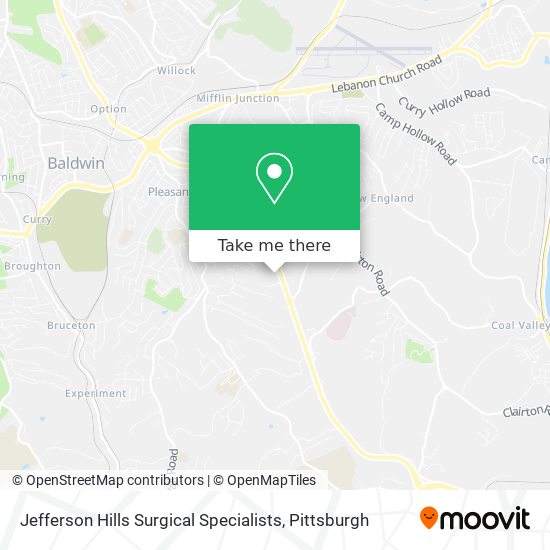 Jefferson Hills Surgical Specialists map