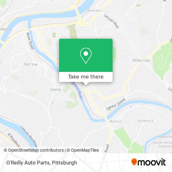 O'Reilly Auto Parts map