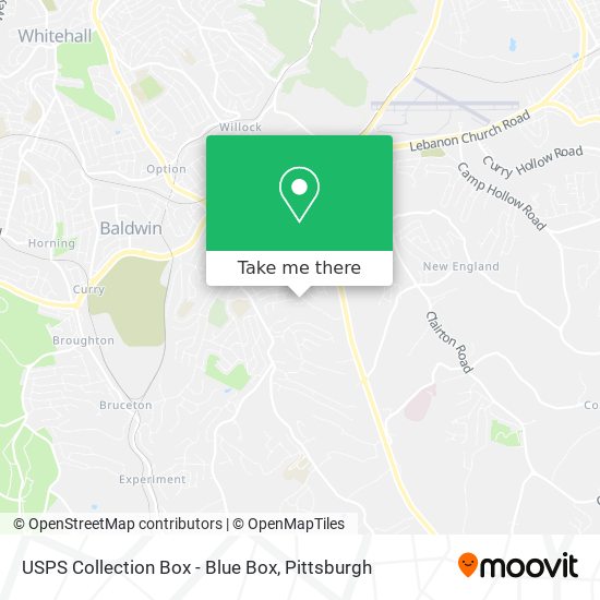 USPS Collection Box - Blue Box map