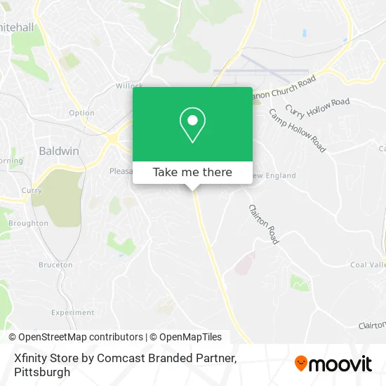 Xfinity Store by Comcast Branded Partner map