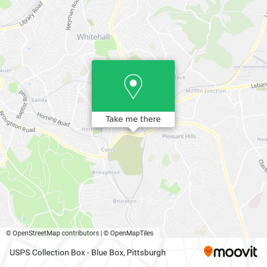 USPS Collection Box - Blue Box map