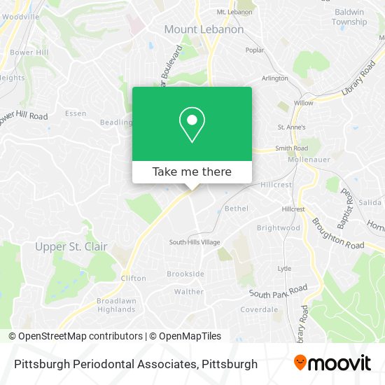 Pittsburgh Periodontal Associates map