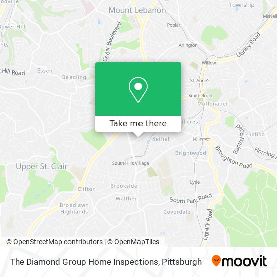 The Diamond Group Home Inspections map