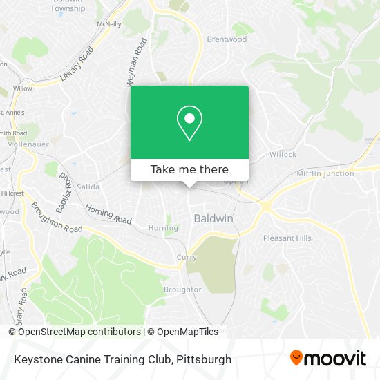 Keystone Canine Training Club map