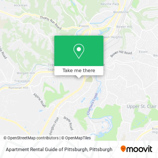 Mapa de Apartment Rental Guide of Pittsburgh