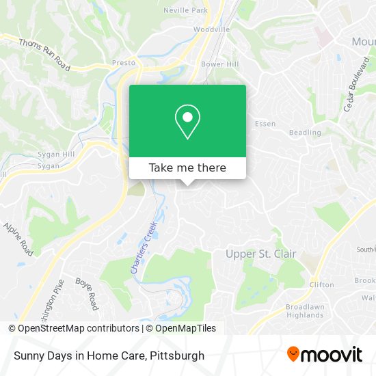 Sunny Days in Home Care map