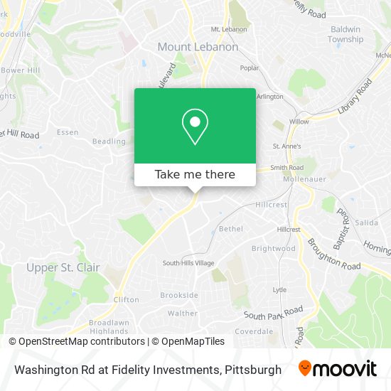 Washington Rd at Fidelity Investments map