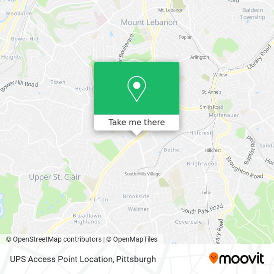 UPS Access Point Location map