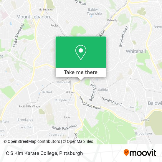 C S Kim Karate College map