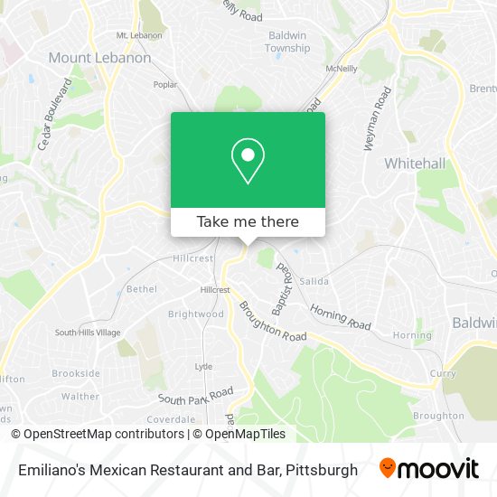 Emiliano's Mexican Restaurant and Bar map