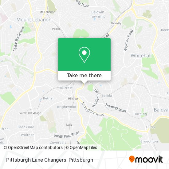 Pittsburgh Lane Changers map