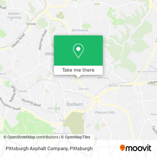 Mapa de Pittsburgh Asphalt Company