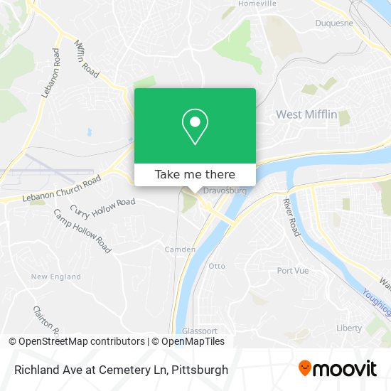 Richland Ave at Cemetery Ln map