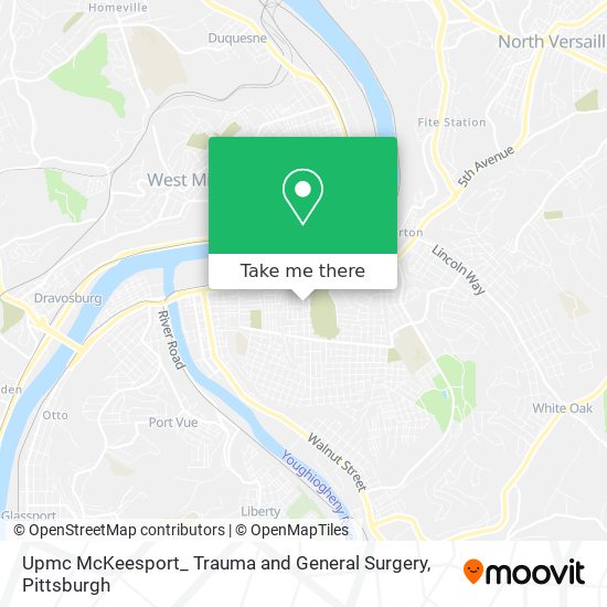 Mapa de Upmc McKeesport_ Trauma and General Surgery