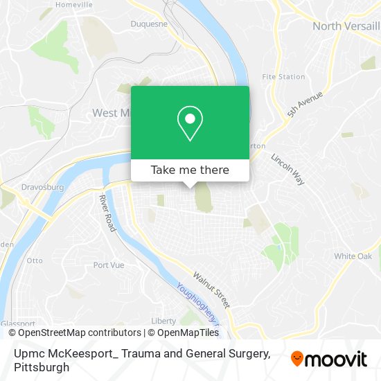 Upmc McKeesport_ Trauma and General Surgery map