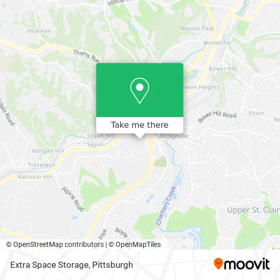 Extra Space Storage map