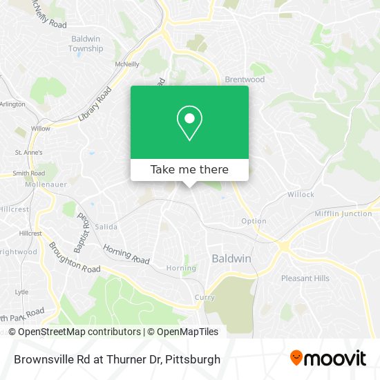 Brownsville Rd at Thurner Dr map