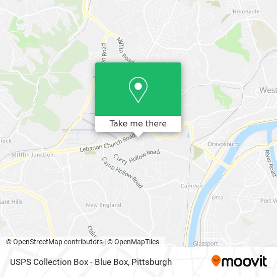 USPS Collection Box - Blue Box map