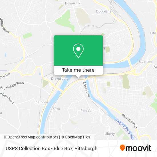 USPS Collection Box - Blue Box map