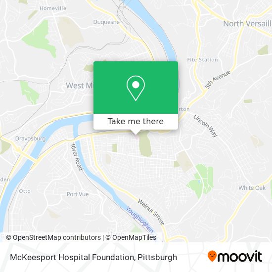 McKeesport Hospital Foundation map