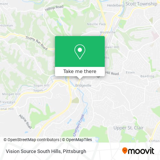 Vision Source South Hills map