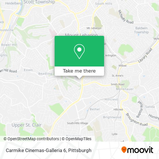 Mapa de Carmike Cinemas-Galleria 6