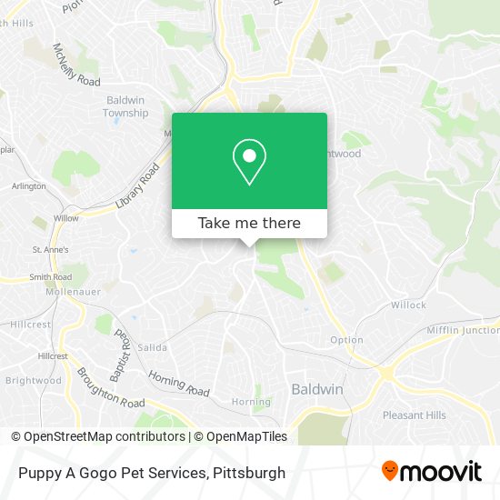 Mapa de Puppy A Gogo Pet Services