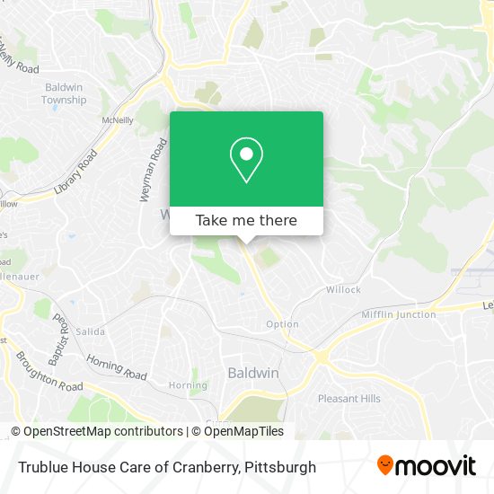 Trublue House Care of Cranberry map