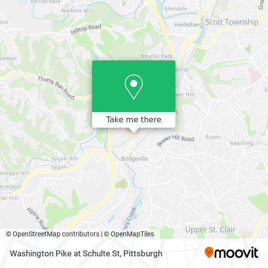 Washington Pike at Schulte St map