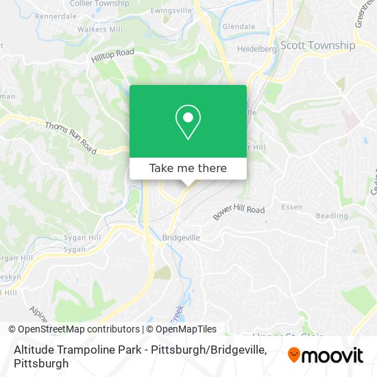 Mapa de Altitude Trampoline Park - Pittsburgh / Bridgeville