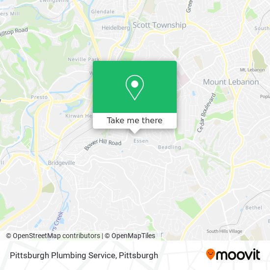 Pittsburgh Plumbing Service map