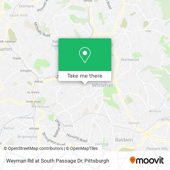 Weyman Rd at South Passage Dr map