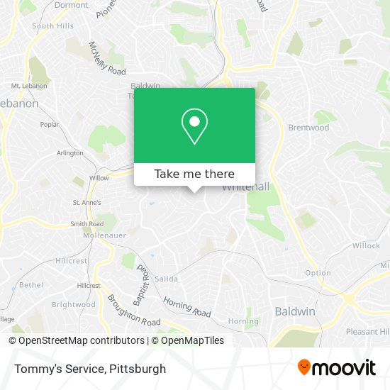 Tommy's Service map