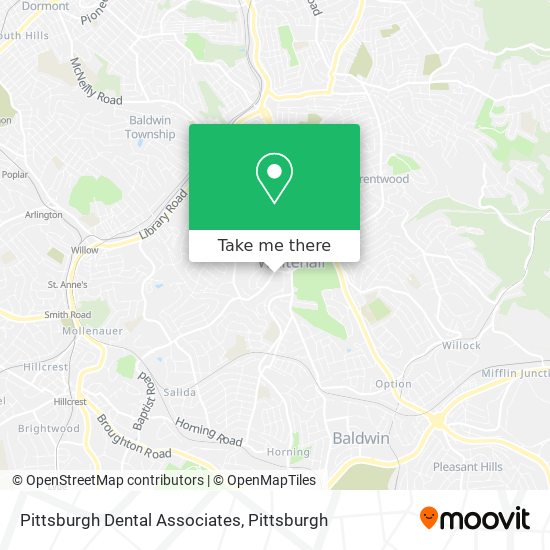 Pittsburgh Dental Associates map